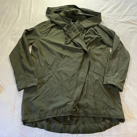 Express Jackets & Blazers - Express | Women's Army Green Lightweight Hooded Longsleeve Jacket | Size Small
